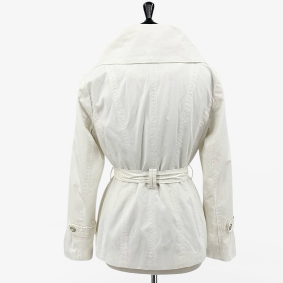 WHBM Belted Waist Winter White Jacket - Picture 2 of 6